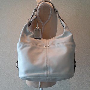 Tignanello  White Leather Hobo Purse